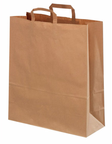 Brown Paper Bags Carrier Bags - Variety of Sizes - TopCraft Handles