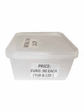 Large Plastic Tubs - Food Packaging - Catering Disposables 2.4l