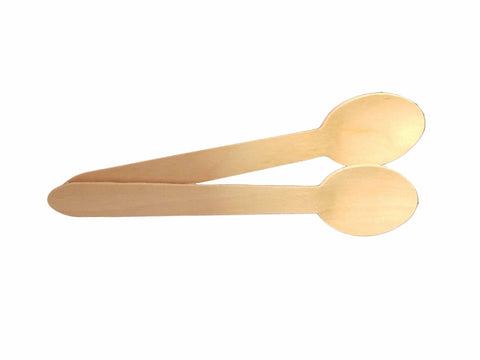 Wooden Dessert Spoons (100) - Food Packaging - Catering Disposables