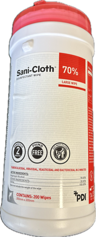 Disinfectant Wipe - 70 % Alcohol - Large ( 200 per tub )