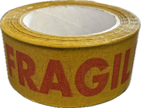 Tape - Paper Brown  Printed FRAGILE 48mm x 50 Mtr