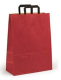 red Paper Bag with Handles - Paper Carrier Bags - TopCraft Bags (Qty: 200+)